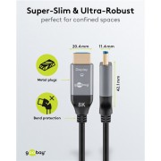 GOOBAY καλώδιο HDMI 2.1 76277 με Ethernet, 8K/60Hz, 48 Gbps, 40m, μαύρο