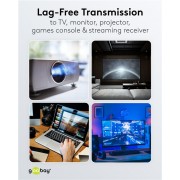 GOOBAY αντάπτορας DisplayPort 77131, 8K/144Hz, γωνιακός, μαύρος