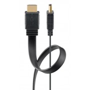 GOOBAY καλώδιο HDMI 77133 με Ethernet, flat, 8K/60Hz, 48 Gbps, 1m, μαύρο