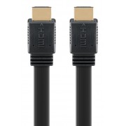 GOOBAY καλώδιο HDMI 77133 με Ethernet, flat, 8K/60Hz, 48 Gbps, 1m, μαύρο