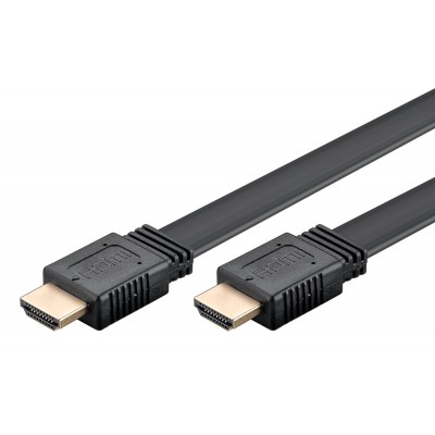 GOOBAY καλώδιο HDMI 77135 με Ethernet, flat, 8K/60Hz, 48 Gbps, 2m, μαύρο