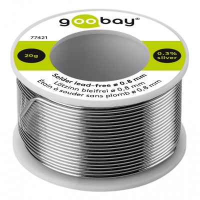 GOOBAY σύρμα συγκόλλησης 77421, Φ0.8mm, lead free, 20g