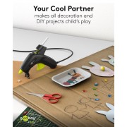 GOOBAY πιστόλι θερμοκόλλησης σιλικόνης 77824 με 2x ράβδους σιλικόνης 11mm, 80W, μαύρο