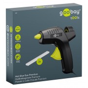 GOOBAY πιστόλι θερμοκόλλησης σιλικόνης 77824 με 2x ράβδους σιλικόνης 11mm, 80W, μαύρο