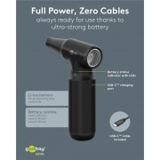 GOOBAY ηλεκτρικό air duster 77830, 100W, 6000mAh, μαύρο