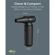 GOOBAY ηλεκτρικό air duster 77831 με φακό, 180W, 6000mAh, μαύρο