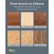 GOOBAY σετ τρυπάνια 77847 για ξύλο, χάλυβας άνθρακα, 3–10mm, κυλινδρικό, 15τμχ