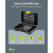 GOOBAY σετ τρυπάνια 77849 για τοίχο, χάλυβας άνθρακα/YG8, 3–10mm, κυλινδρικό, 15τμχ