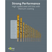 GOOBAY σετ τρυπάνια 77850 για μέταλλο, HSS, 1.5-10mm, κυλινδρικό, 15τμχ