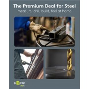 GOOBAY σετ τρυπάνια 77850 για μέταλλο, HSS, 1.5-10mm, κυλινδρικό, 15τμχ