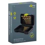 GOOBAY σετ τρυπάνια 77850 για μέταλλο, HSS, 1.5-10mm, κυλινδρικό, 15τμχ