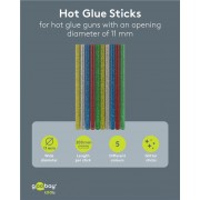 GOOBAY ράβδοι σιλικόνης 77855, Φ11mm x 200mm, glitter διάφορα χρώματα, 10τμχ