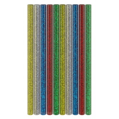 GOOBAY ράβδοι σιλικόνης 77855, Φ11mm x 200mm, glitter διάφορα χρώματα, 10τμχ