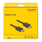 DELOCK καλώδιο DisplayPort 2.1 80492, 8K/60Hz 4K/120Hz 40 Gbps 1m, μαύρο