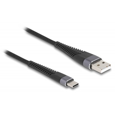 DELOCK καλώδιο USB σε USB-C 81123, 60W, 480Mbps, 3m, μαύρο