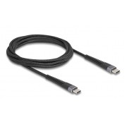 DELOCK καλώδιο USB-C 81125, 60W, 480Mbps, 2m, μαύρο