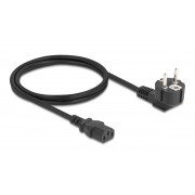 DELOCK καλώδιο τροφοδοσίας 81299, 3x 0.75mm², 1m, μαύρο
