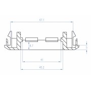 DELOCK module βάση πρίζας Easy 45 81316, 130 x 80 mm, λευκό