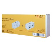 DELOCK διπλό module πρίζας ρεύματος Easy 45 81325, 45°, 45x45mm, 5τμχ