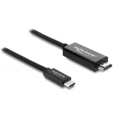 DELOCK καλώδιο USB-C σε HDMI 81704, 4K/60Hz, 2m, μαύρο