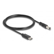 DELOCK καλώδιο USB-C σε DC 5.5 x 2.1mm 85397, 1m, μαύρο