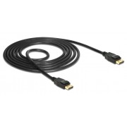 DELOCK καλώδιο DisplayPort 1.2 85508, 4K/60Hz, 21.6 Gbps, 1.5m, μαύρο