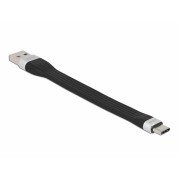 DELOCK καλώδιο USB 3.2 σε USB-C 85771, 15W, 5Gbps, FPC, 13.5cm, μαύρο