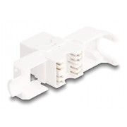 DELOCK Keystone module 86051, RJ45 σε LSA, Cat.6A UTP, λευκό, 4τμχ