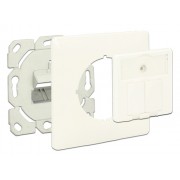 DELOCK Wall Outlet για Keystone 86219, 2 Port