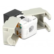 DELOCK Keystone module RJ45 86340, Cat 6 UTP, μαύρο