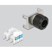 DELOCK keystone module RJ45 σε LSA 180° 87036, Cat.6A, ασημί