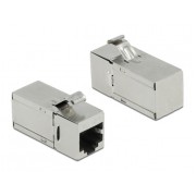 DELOCK keystone module RJ45 σε RJ45 90° 87142, Cat.6A, ασημί