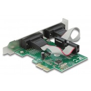 DELOCK κάρτα επέκτασης PCIe σε 2x RS-232 90007, 921.6Kbps