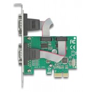 DELOCK κάρτα επέκτασης PCIe σε 2x RS-232 90007, 921.6Kbps