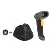 DELOCK barcode scanner 90550, 1D & 2D, ασύρματο, με βάση φόρτισης, μαύρο