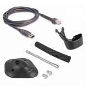 DELOCK USB barcode scanner 1D 90584, με καλώδιο σύνδεσης & βάση, μαύρο