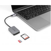 DELOCK card reader 91009 για SD & micro SD, USB-C, 5 Gbps, γκρι