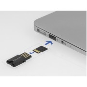 DELOCK USB card reader 91603 για κάρτες μνήμης micro SD, μαύρο