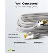 GOOBAY καλώδιο δικτύου 91603, CAT 7 S/FTP, copper, 500MHz, 2m, γκρι