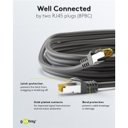 GOOBAY καλώδιο δικτύου 91626, CAT 7 S/FTP, copper, 500MHz, 5m, μαύρο