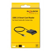 DELOCK card reader 91724 για smart card, USB σύνδεση, 480Mbps, μαύρο