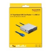 DELOCK USB 19-pin card reader 91759, CF/SD/micro SD/xD/MS/M2/USB, 5Gbps