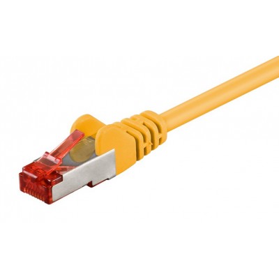 GOOBAY καλώδιο δικτύου 92453, CAT 6 S/FTP, copper, 250MHz, 0.15m, κίτρινο