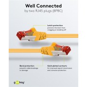 GOOBAY καλώδιο δικτύου 93210, CAT 6 S/FTP, copper, 250MHz, 0.25m, κίτρινο