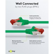 GOOBAY καλώδιο δικτύου 93213, CAT 6 S/FTP, copper, 250MHz, 0.25m, πράσινο
