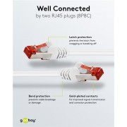 GOOBAY καλώδιο δικτύου 93505, CAT 6 S/FTP, copper, 250MHz, 2m, λευκό