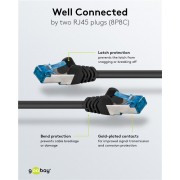 GOOBAY καλώδιο δικτύου 93820, CAT 6A S/FTP, 500MHz, Copper, 5m, μαύρο
