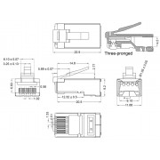 GOOBAY βύσμα RJ45 93829, CAT 6 STP, μεταλλικό, 10τμχ