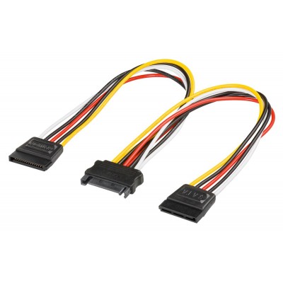 GOOBAY καλώδιο SATA αρσενικό σε 2x SATA θηλυκό 95114, 0.2m