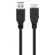 GOOBAY καλώδιο USB 3.0 σε USB 3.0 micro Τype B 95169, 15W, 5Gbps, 1m, μαύρο